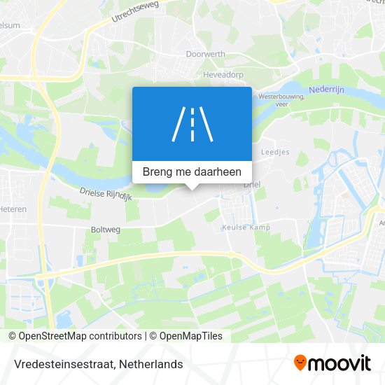 Vredesteinsestraat kaart