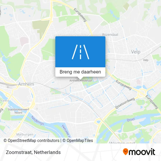 Zoomstraat kaart