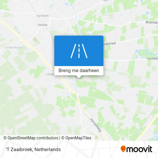 'T Zaaibroek kaart