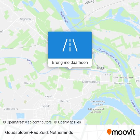 Goudsbloem-Pad Zuid kaart