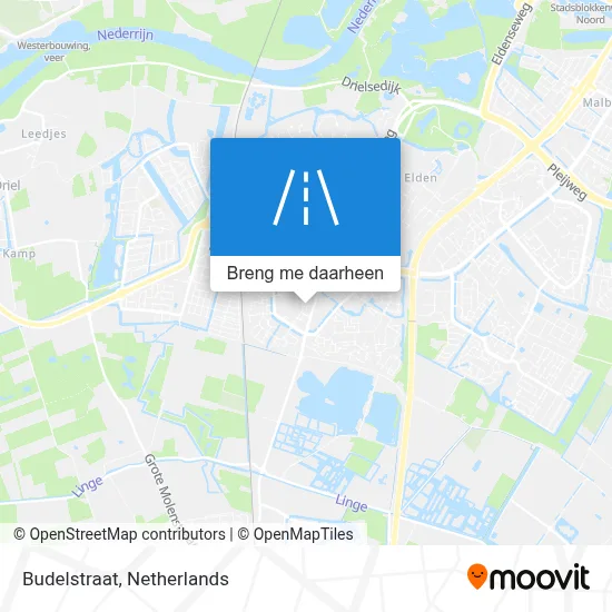 Budelstraat kaart