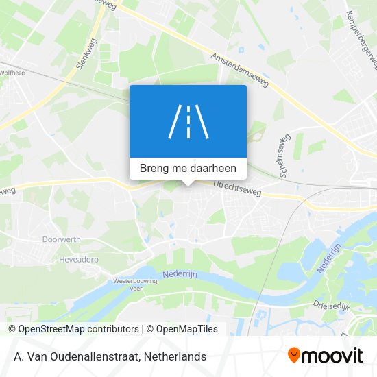 A. Van Oudenallenstraat kaart