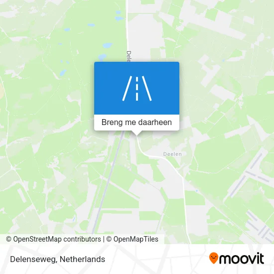 Delenseweg kaart