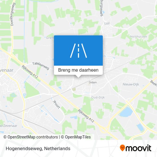 Hogenendseweg kaart