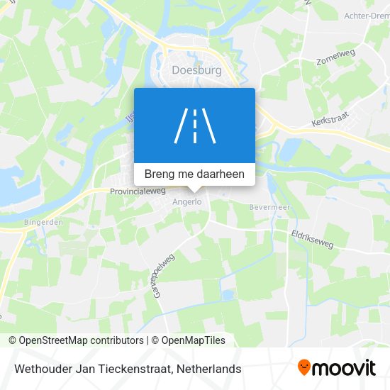 Wethouder Jan Tieckenstraat kaart