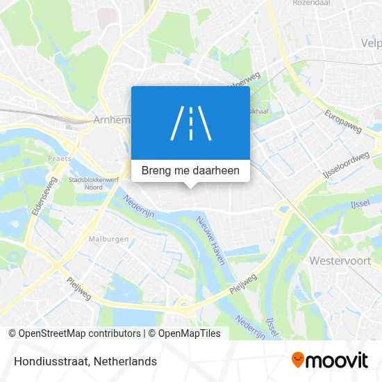 Hondiusstraat kaart