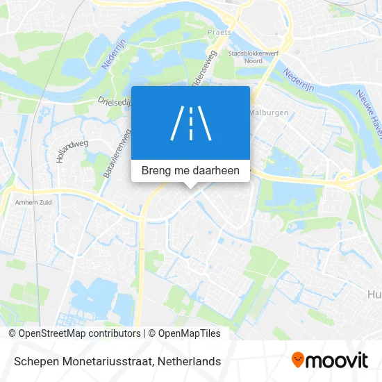 Schepen Monetariusstraat kaart