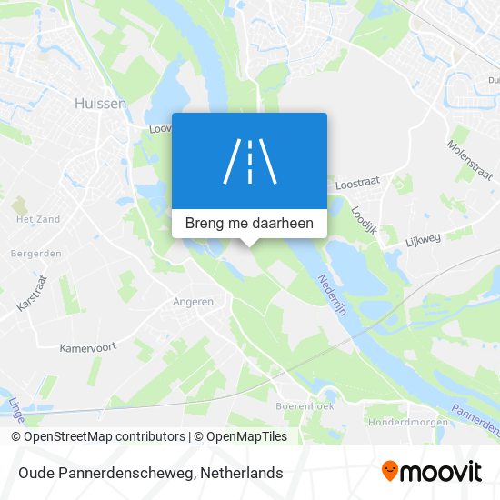 Oude Pannerdenscheweg kaart