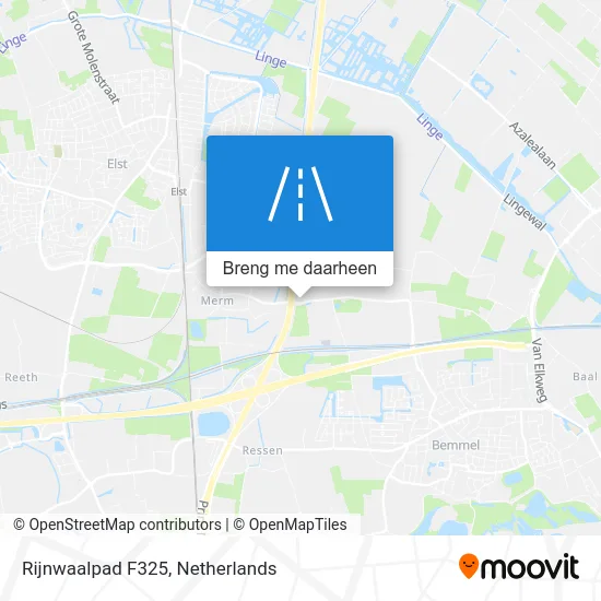 Rijnwaalpad F325 kaart