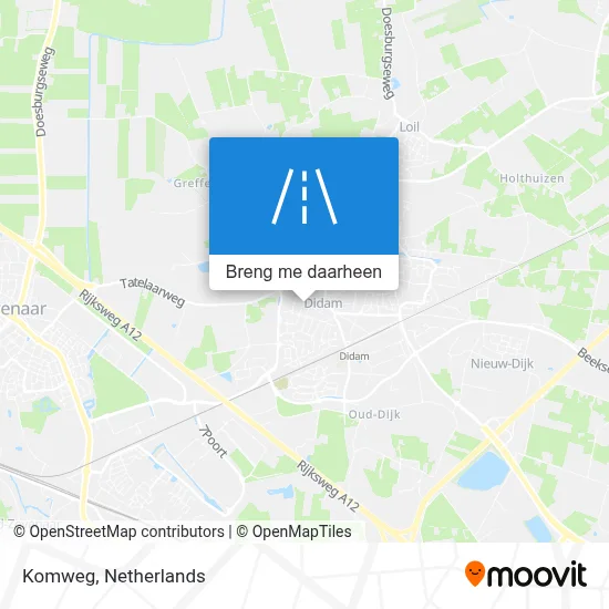 Komweg kaart