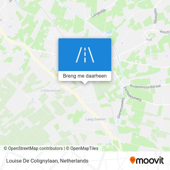 Louise De Colignylaan kaart