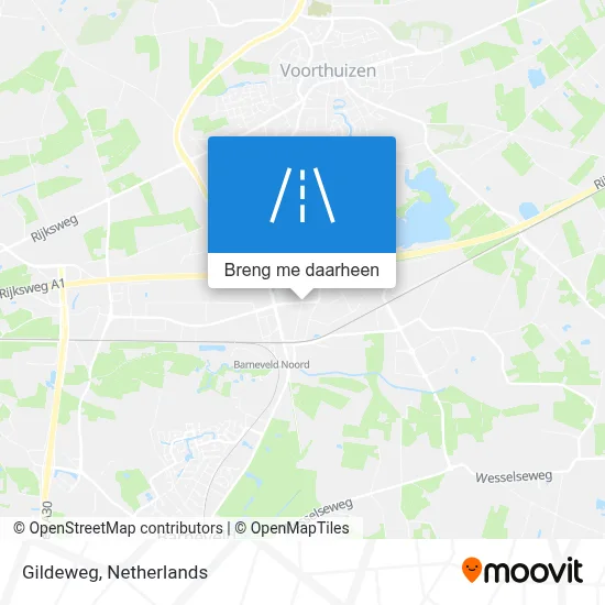Gildeweg kaart