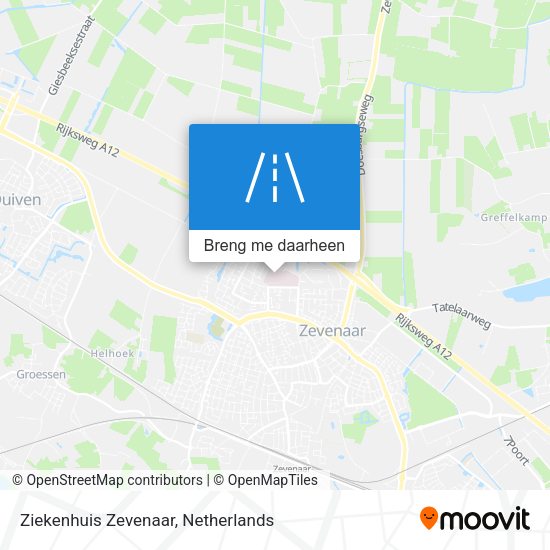 Ziekenhuis Zevenaar kaart