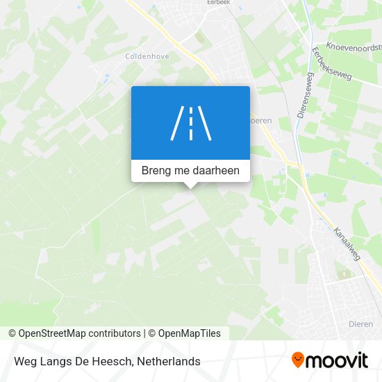 Weg Langs De Heesch kaart