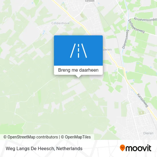 Weg Langs De Heesch kaart