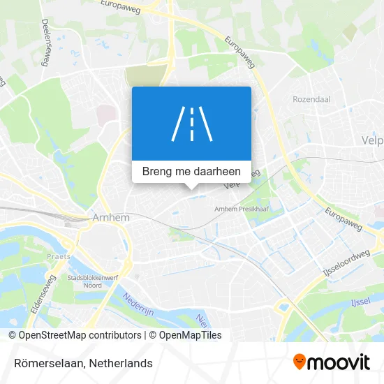 Römerselaan kaart