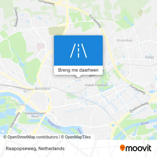 Raapopseweg kaart
