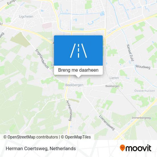 Herman Coertsweg kaart