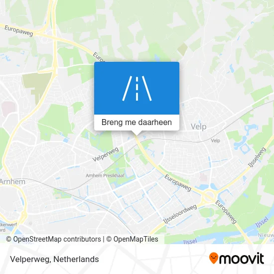 Velperweg kaart