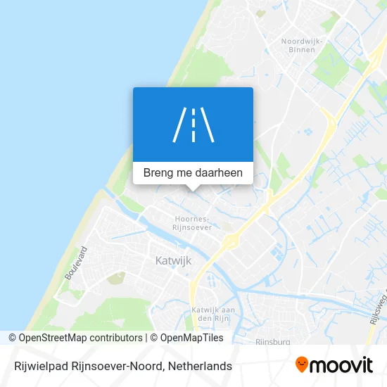 Rijwielpad Rijnsoever-Noord kaart