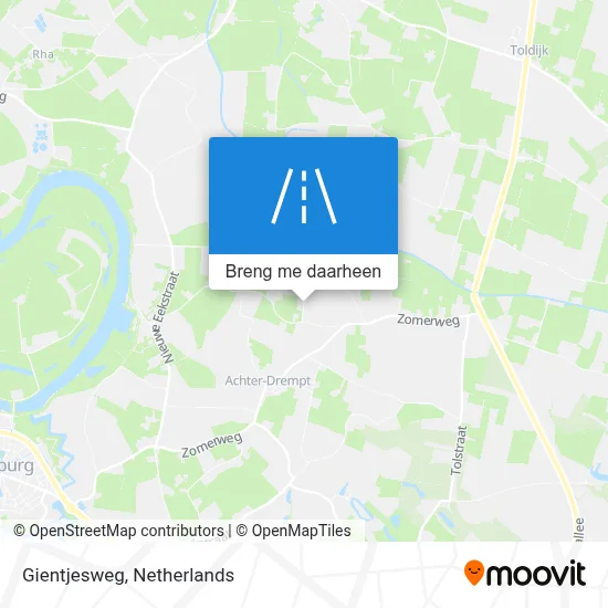 Gientjesweg kaart