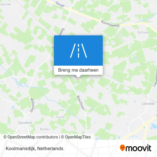 Koolmansdijk kaart