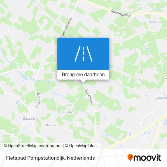 Fietspad Pompstationdijk kaart