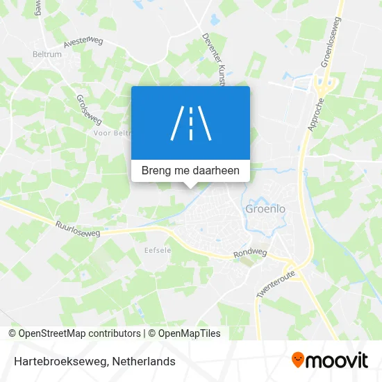 Hartebroekseweg kaart