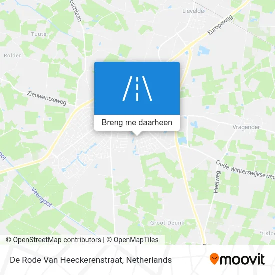 De Rode Van Heeckerenstraat kaart