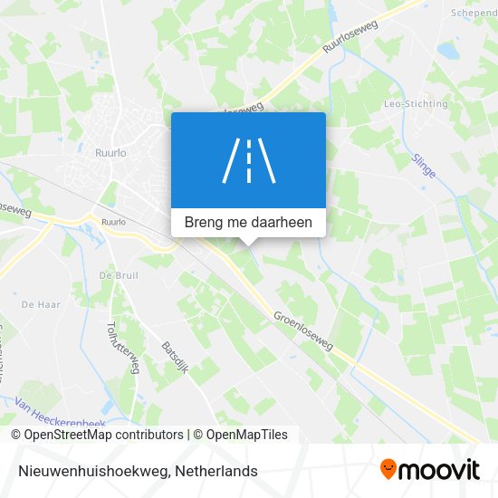Nieuwenhuishoekweg kaart