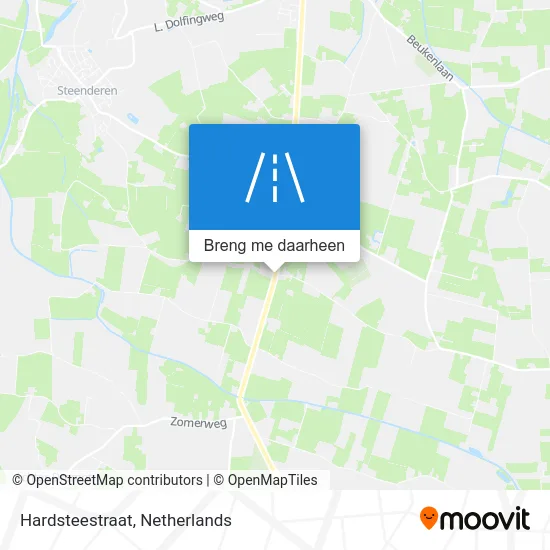 Hardsteestraat kaart