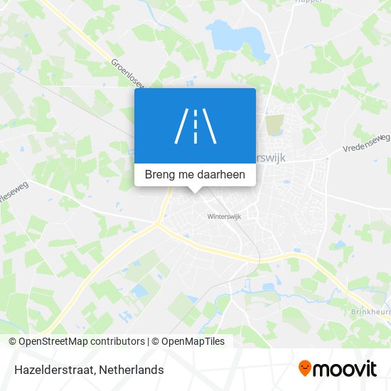 Hazelderstraat kaart