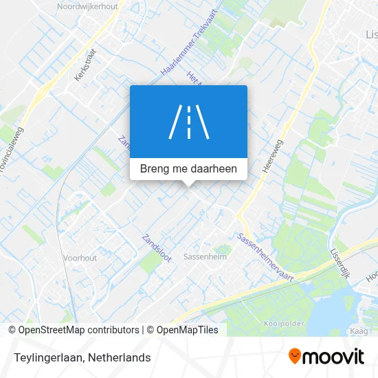 Teylingerlaan kaart