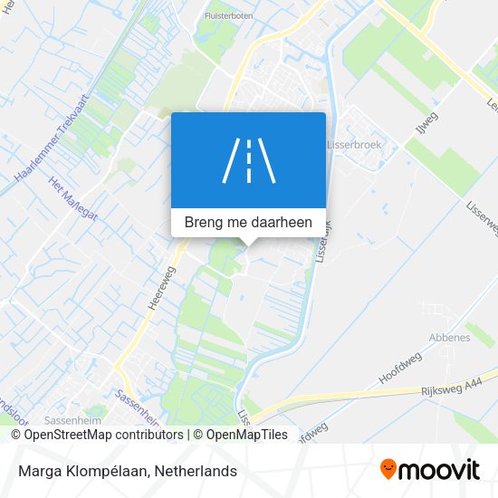 Marga Klompélaan kaart