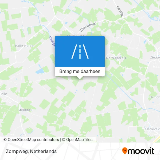 Zompweg kaart