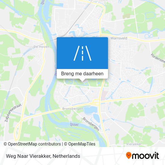Weg Naar Vierakker kaart