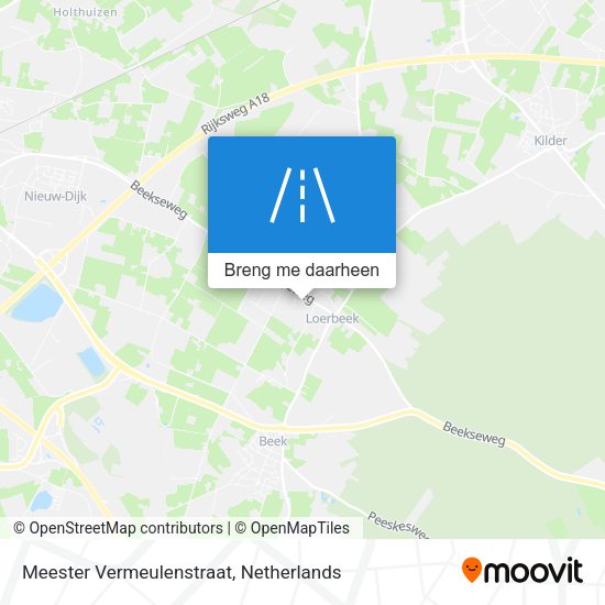 Meester Vermeulenstraat kaart
