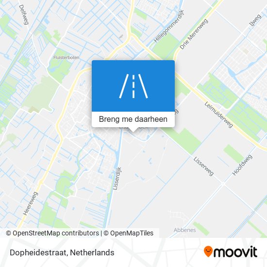 Dopheidestraat kaart