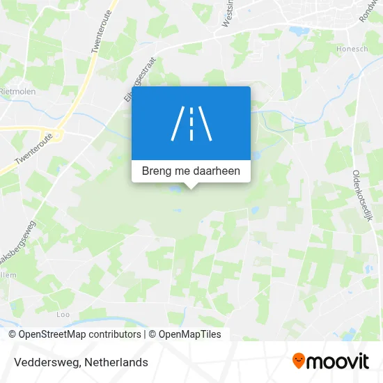 Veddersweg kaart