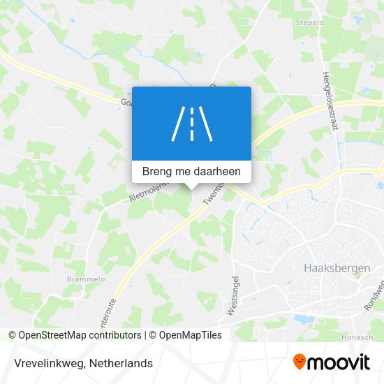 Vrevelinkweg kaart