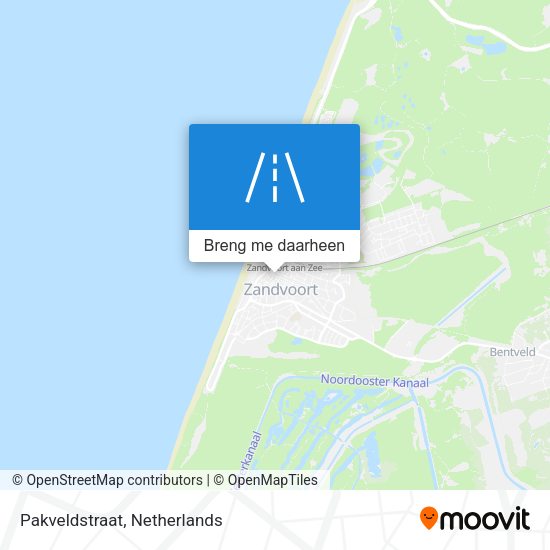 Pakveldstraat kaart