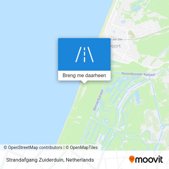 Strandafgang Zuiderduin kaart