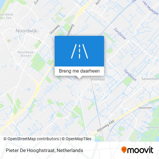 Pieter De Hooghstraat kaart