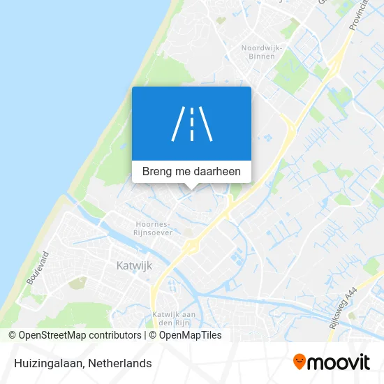 Huizingalaan kaart
