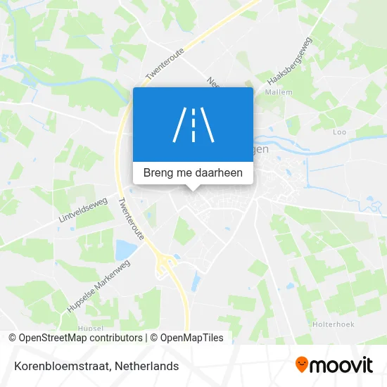 Korenbloemstraat kaart