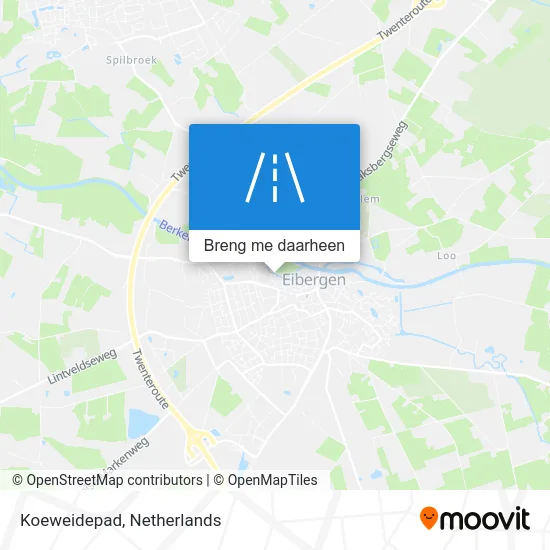 Koeweidepad kaart