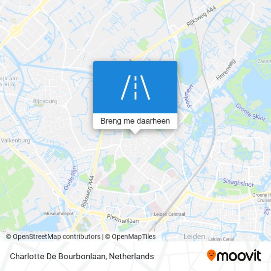 Charlotte De Bourbonlaan kaart