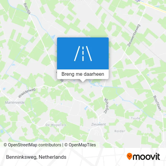 Benninksweg kaart