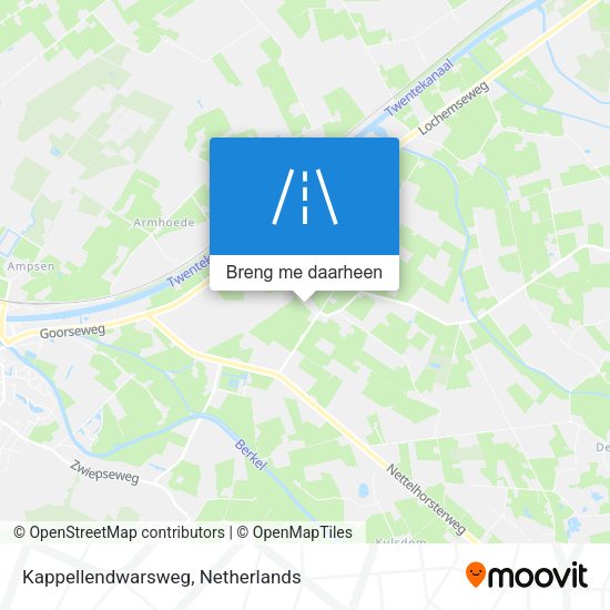 Kappellendwarsweg kaart
