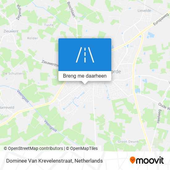 Dominee Van Krevelenstraat kaart